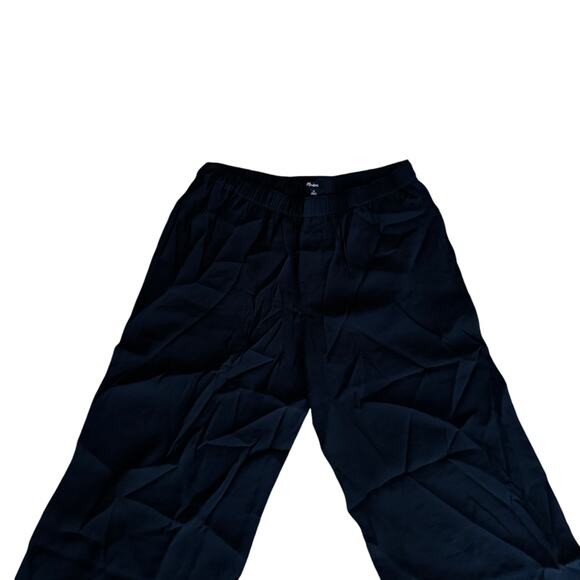 madewell petite pull-on wide-leg pants in softdrape black np411 women p small - Picture 5 of 8